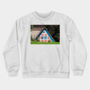 Half-timbered house, Mittelkirchen, Altes Land, Lower Saxony, Germany Crewneck Sweatshirt